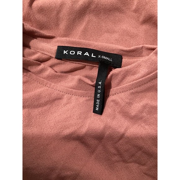 Koral Baby Cropped Athletic Top Light Pink Short Sleeve XS - Picture 4 of 7